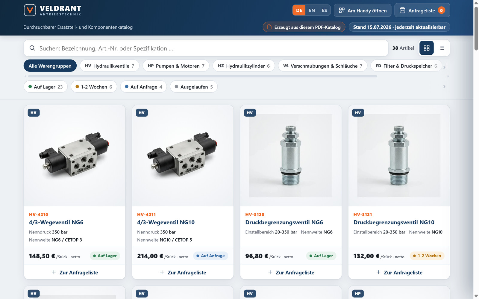 PDF catalogue as a web tool