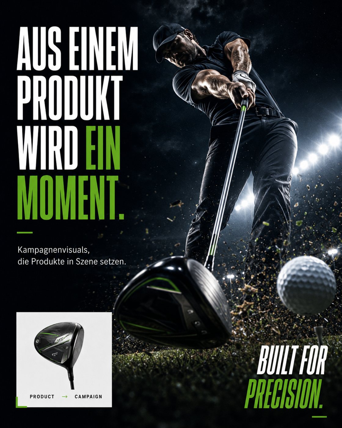 Golf campaign · Built for Precision.