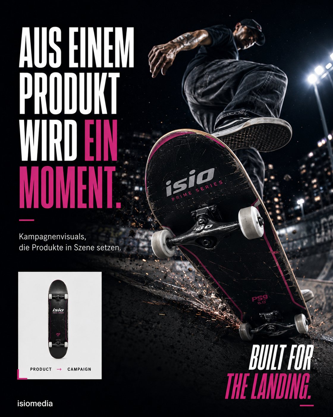 Skateboard campaign · Built for the Landing.