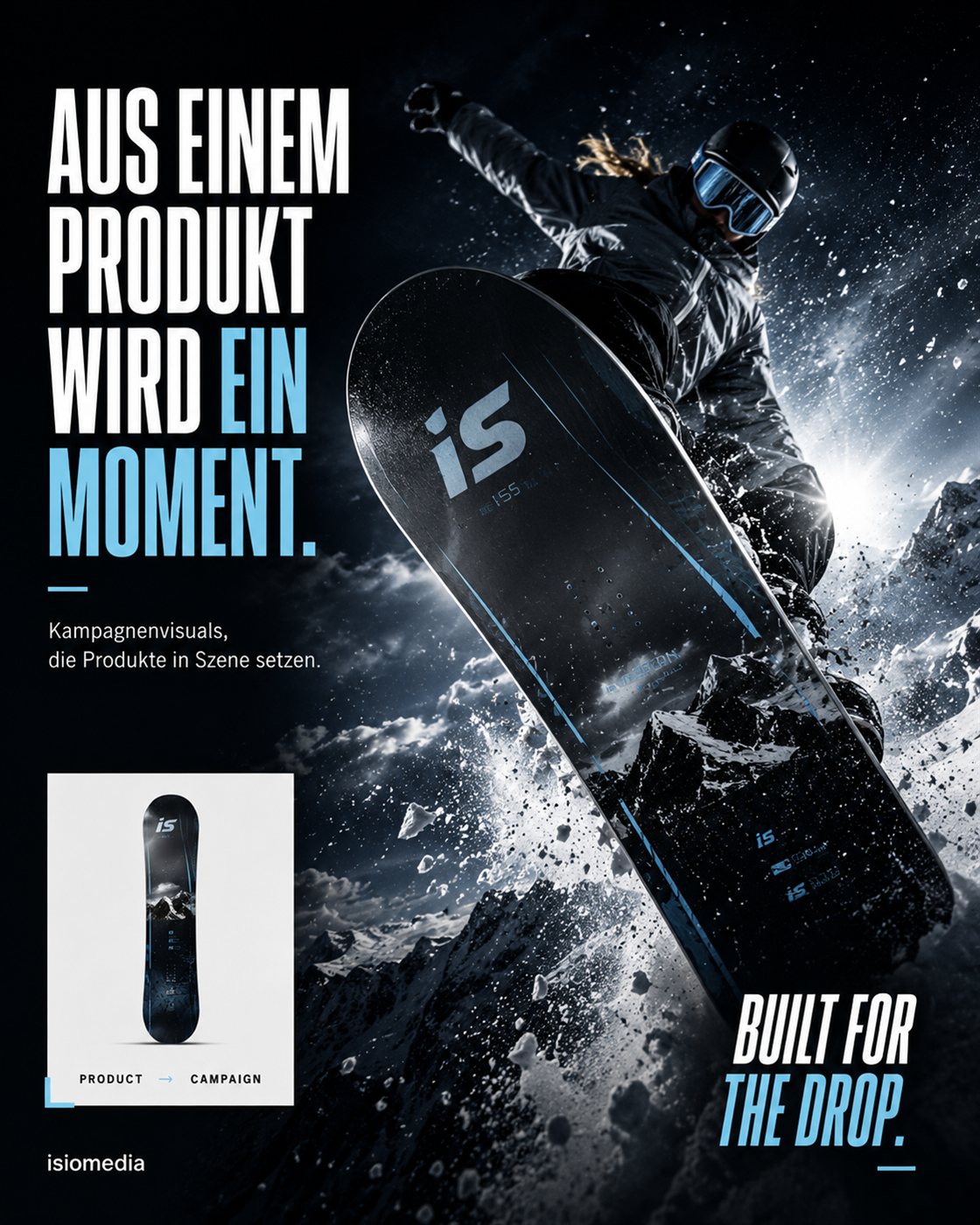 Snowboard campaign · Built for the Drop.
