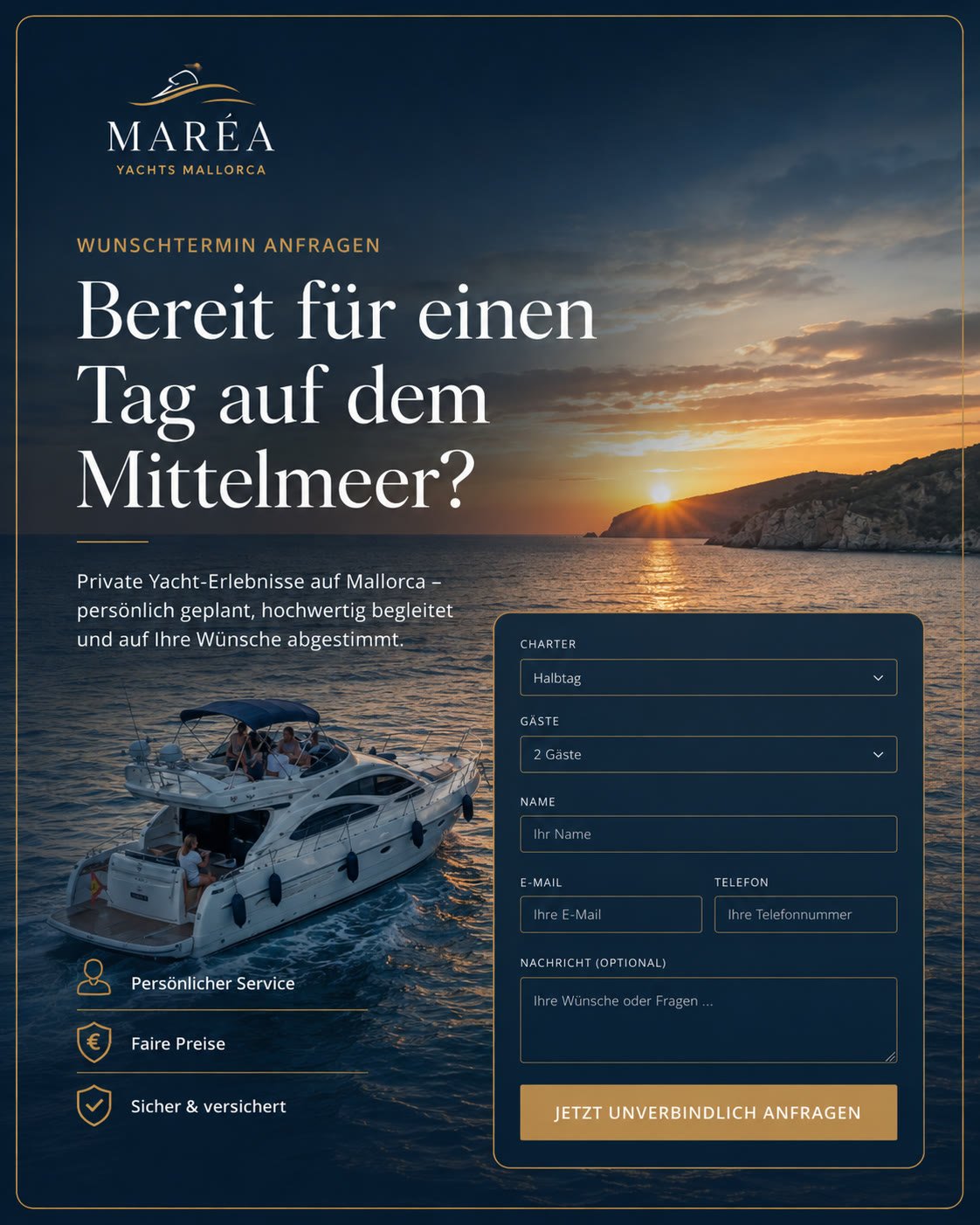 MARÉA · Request your preferred date